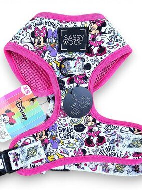 Sassy Woof Adjustable Dog Harness Disney Minnie Mouse Daisy Duck Size XS NEW NWT